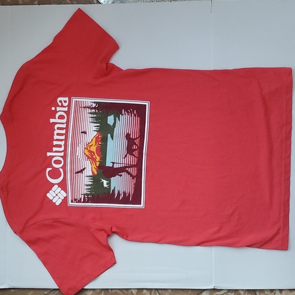 Columbia Men's Pullover/ T-shirt retro Graphic Outdoors Hiking/Pet Lover Size S - Picture 2 of 5